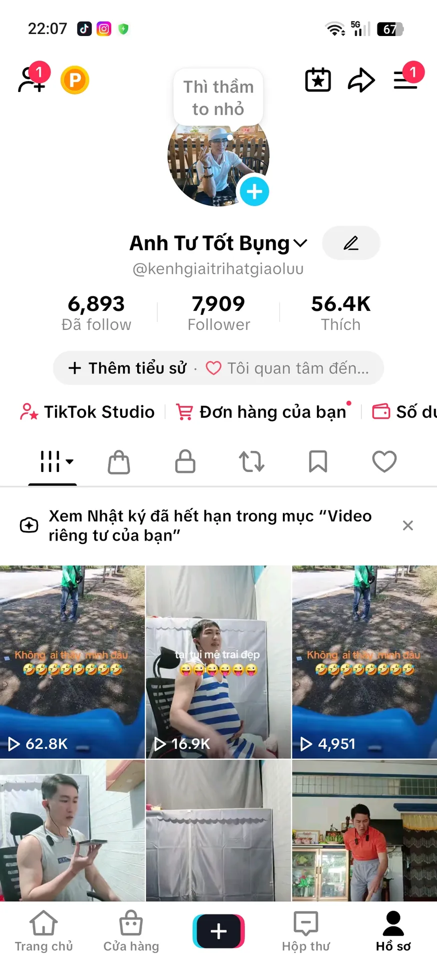 Kênh Cá Nhân Nam 1